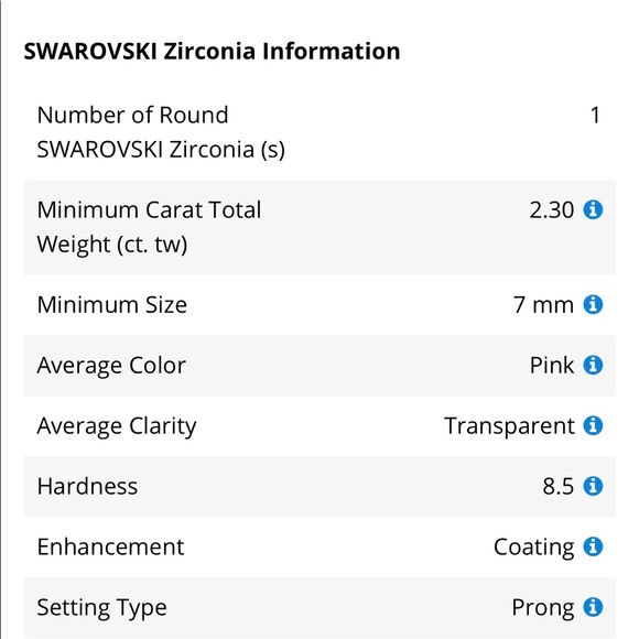 3.00 ctw  Silver Ring: Pink & White Swarovski - Picture 6 of 6